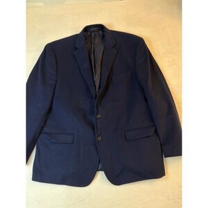 Lauren Ralph Lauren Navy Blue Wool Blend Classic Fit Blazer Men Size 46R‎